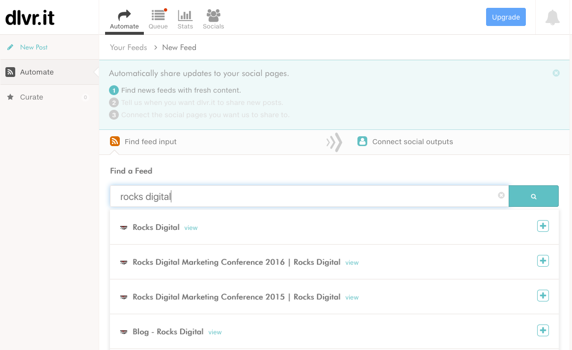 How to Find a RSS Feed with dlvr.it