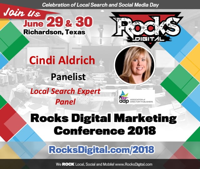 Cindi Aldrich, 30-Year Yellow Pages Industry Veteran and CEO of ADP Joins the Local Search Day Panel at Rocks Digital 2018