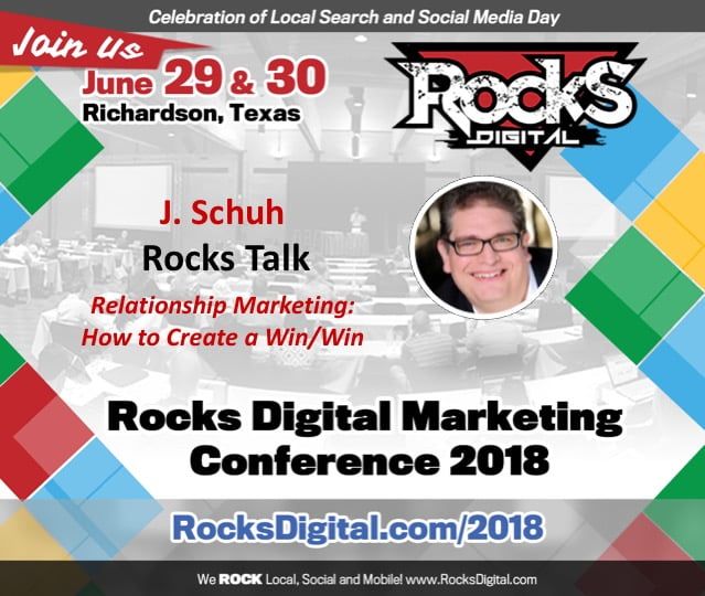 J. Schuh to Present a Rocks Talk on Relationship Marketing at Rocks Digital 2018