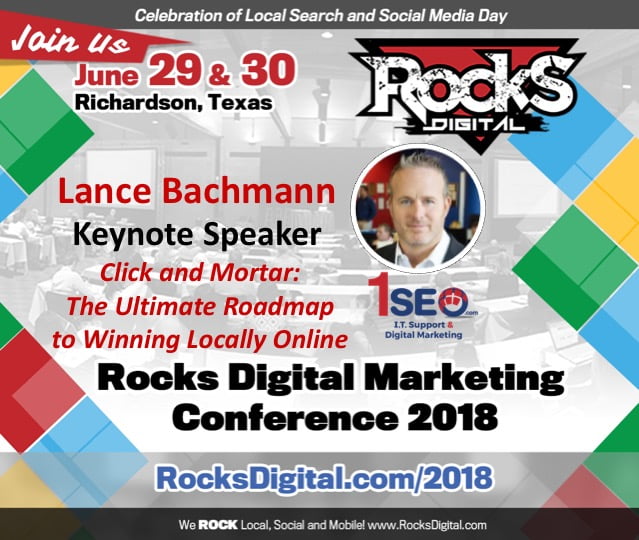 Lance Bachmann, 1SEO CEO, to Keynote at Rocks Digital 2018